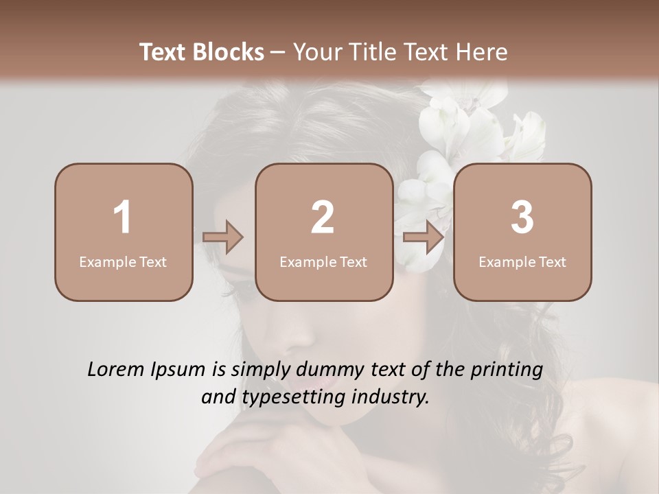 Hairstyle Caucasian Beauty PowerPoint Template