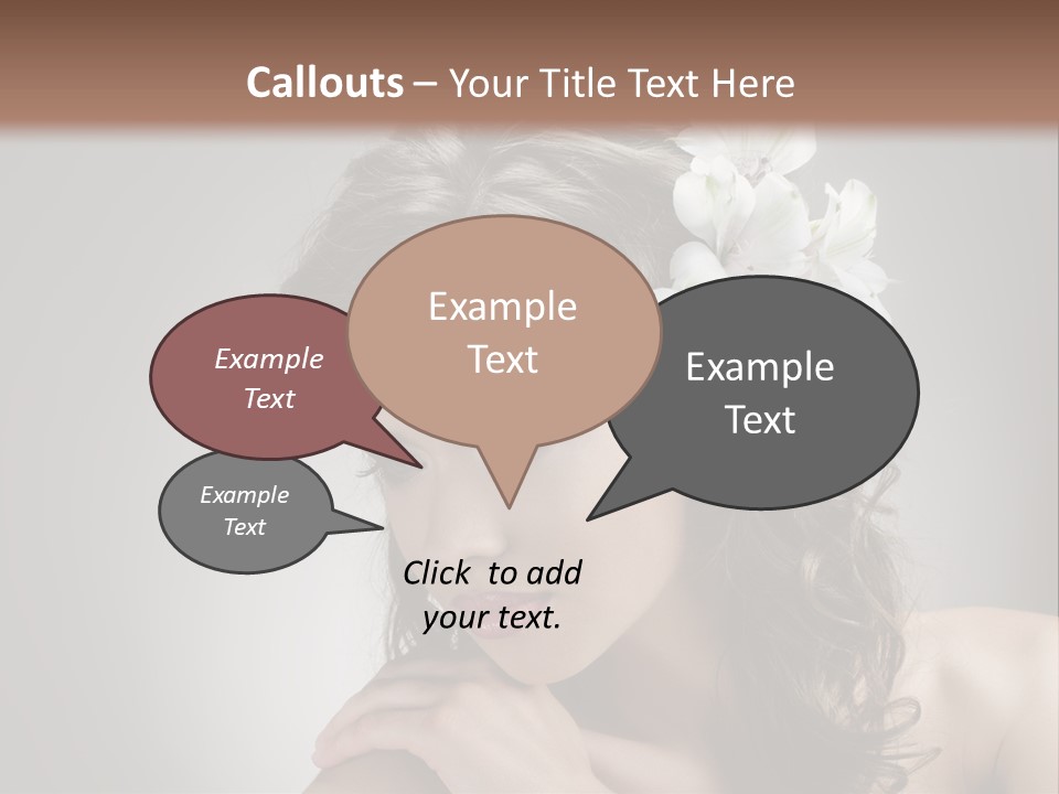 Hairstyle Caucasian Beauty PowerPoint Template