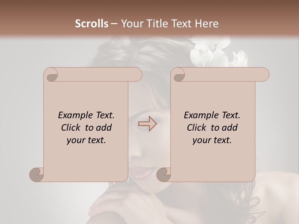 Hairstyle Caucasian Beauty PowerPoint Template