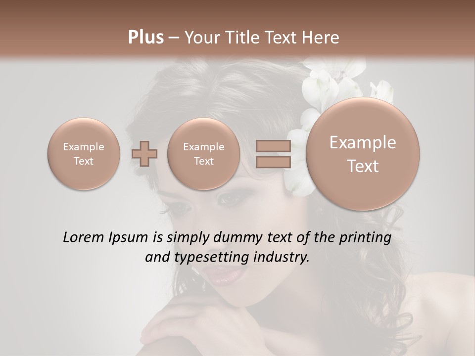 Hairstyle Caucasian Beauty PowerPoint Template