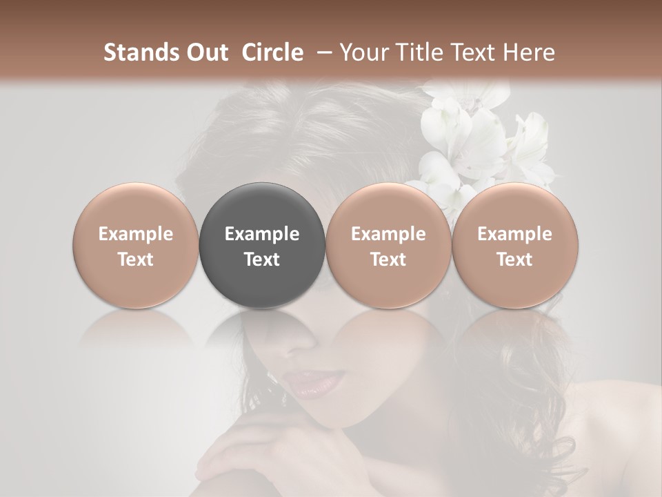 Hairstyle Caucasian Beauty PowerPoint Template