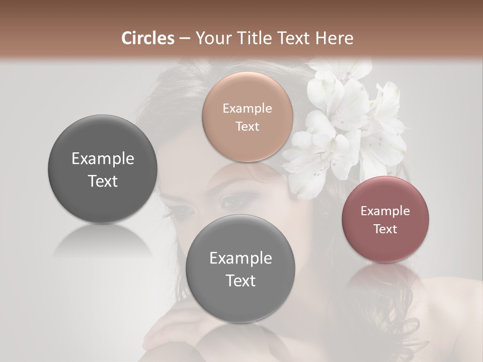 Hairstyle Caucasian Beauty PowerPoint Template