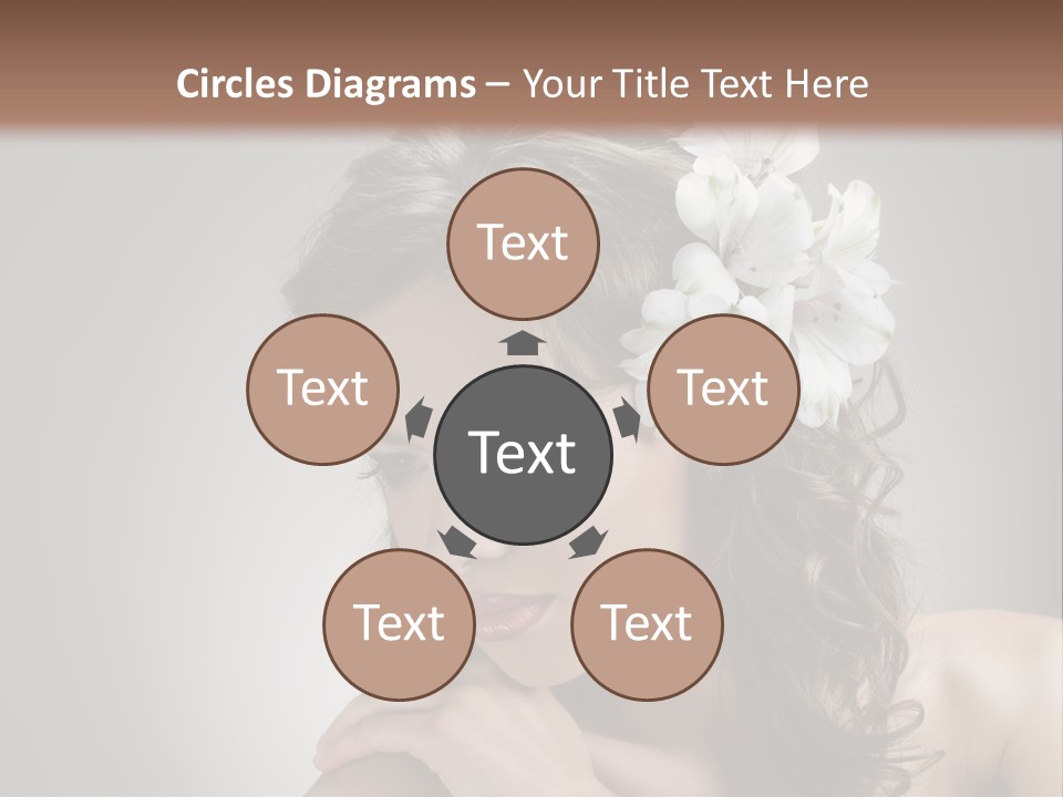 Hairstyle Caucasian Beauty PowerPoint Template