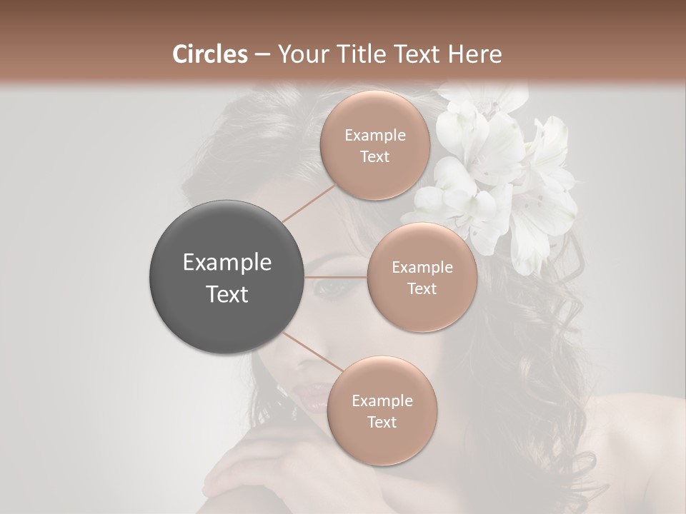 Hairstyle Caucasian Beauty PowerPoint Template