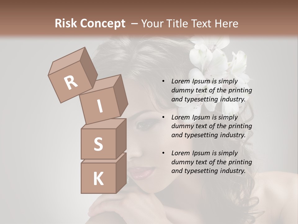 Hairstyle Caucasian Beauty PowerPoint Template