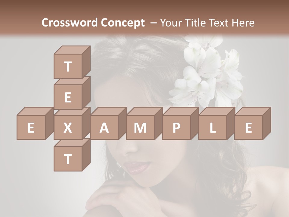 Hairstyle Caucasian Beauty PowerPoint Template