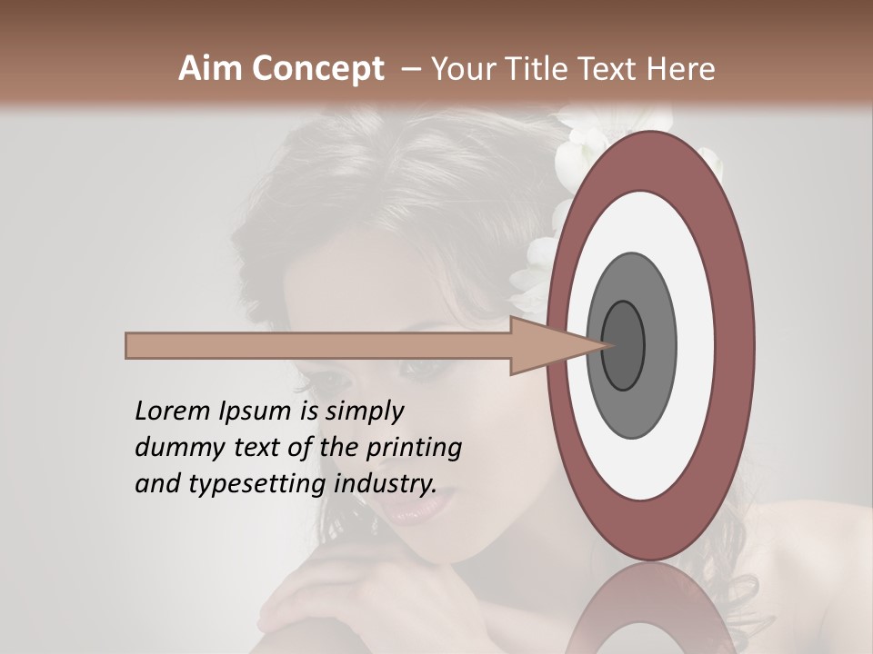 Hairstyle Caucasian Beauty PowerPoint Template