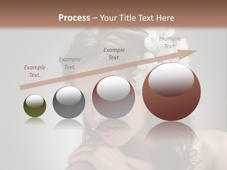 Hairstyle Caucasian Beauty PowerPoint Template