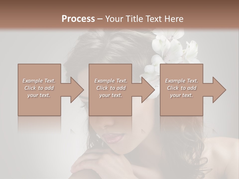 Hairstyle Caucasian Beauty PowerPoint Template