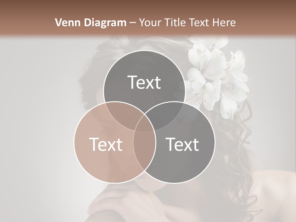 Hairstyle Caucasian Beauty PowerPoint Template