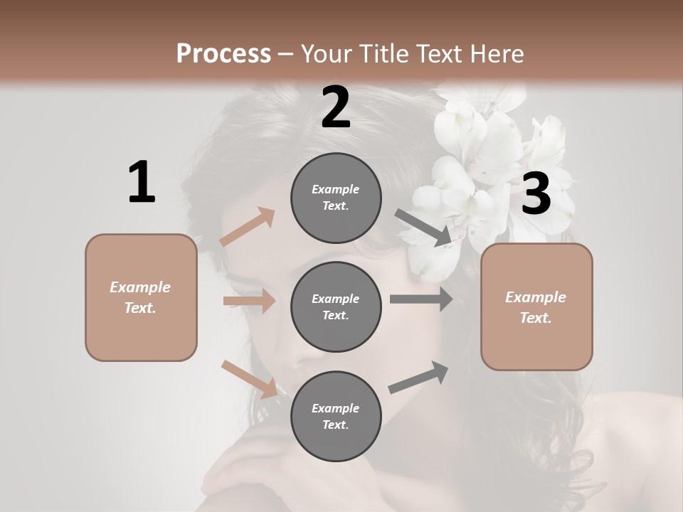 Hairstyle Caucasian Beauty PowerPoint Template