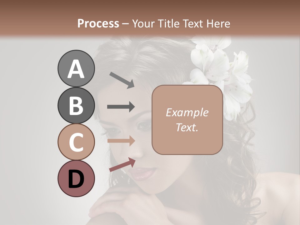 Hairstyle Caucasian Beauty PowerPoint Template