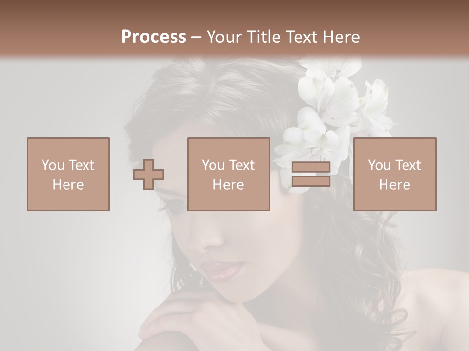 Hairstyle Caucasian Beauty PowerPoint Template