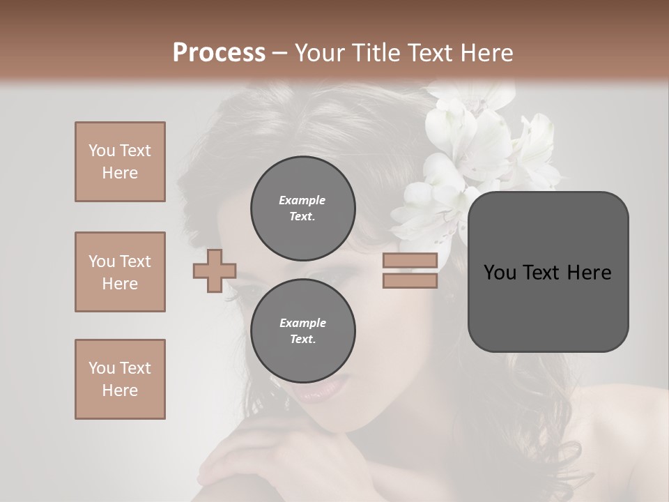 Hairstyle Caucasian Beauty PowerPoint Template