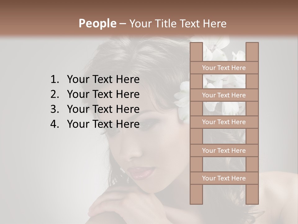 Hairstyle Caucasian Beauty PowerPoint Template