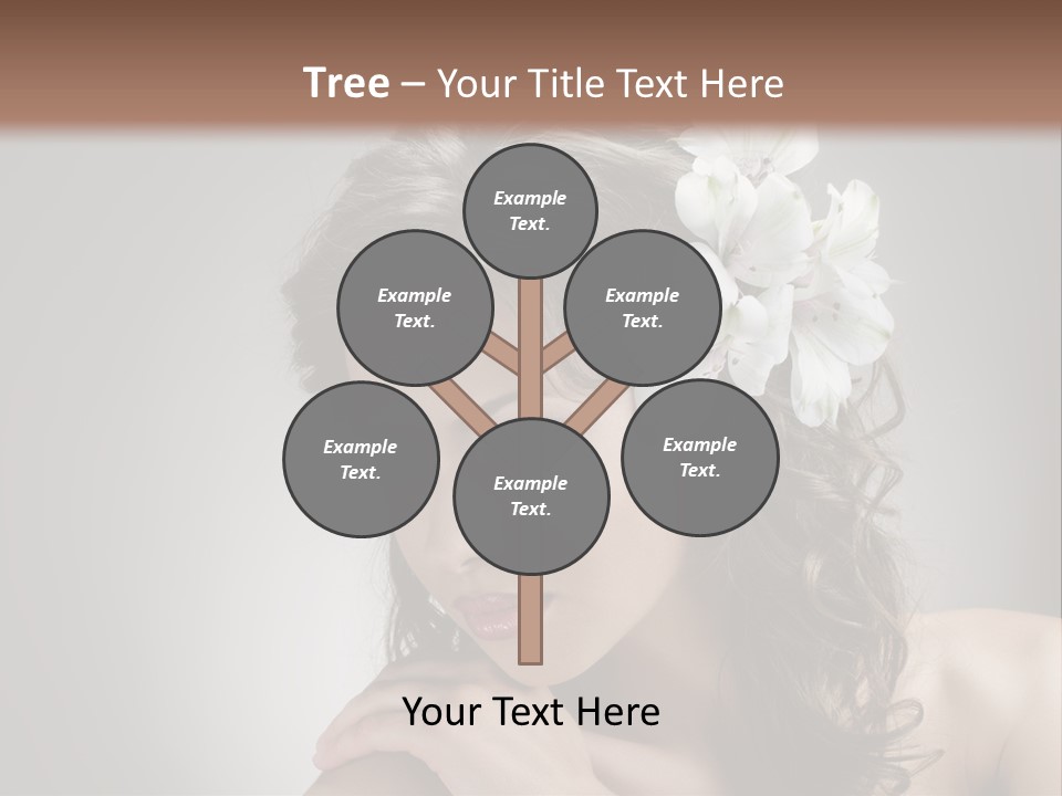 Hairstyle Caucasian Beauty PowerPoint Template