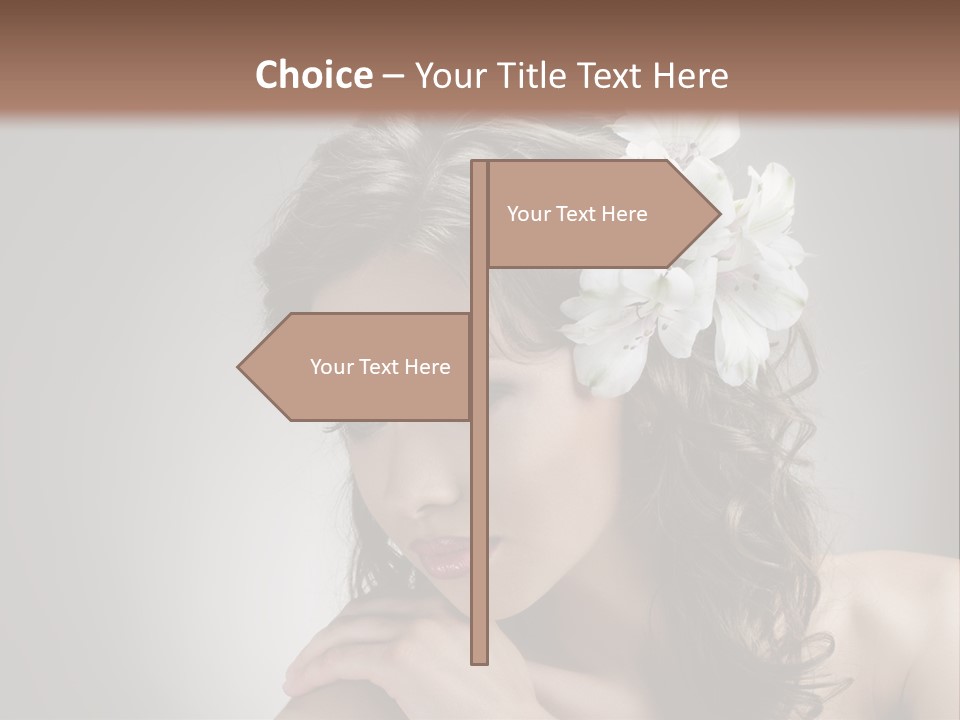 Hairstyle Caucasian Beauty PowerPoint Template