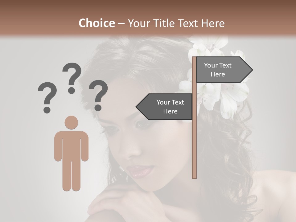 Hairstyle Caucasian Beauty PowerPoint Template