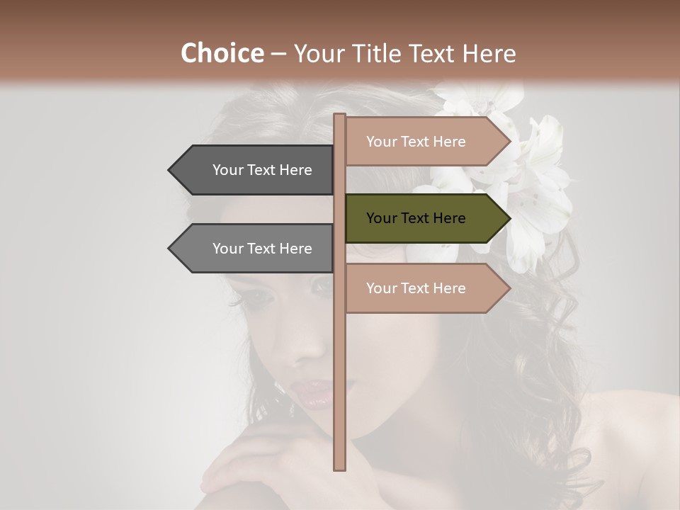 Hairstyle Caucasian Beauty PowerPoint Template