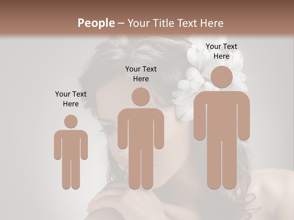 Hairstyle Caucasian Beauty PowerPoint Template