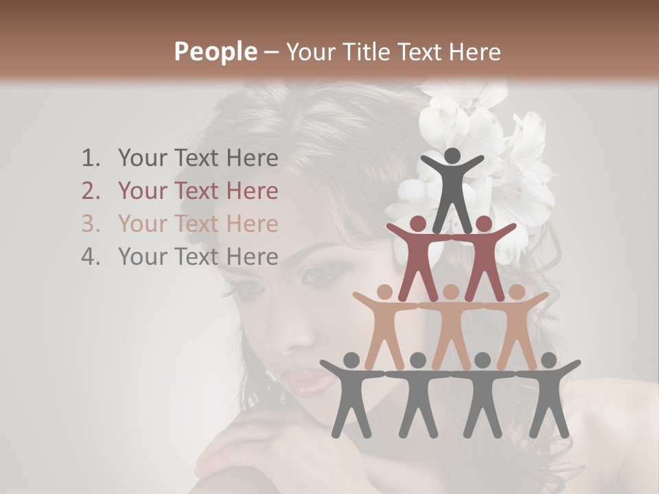 Hairstyle Caucasian Beauty PowerPoint Template