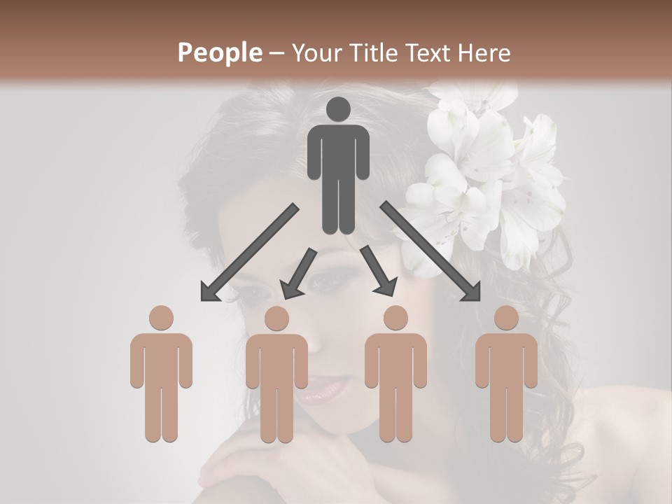 Hairstyle Caucasian Beauty PowerPoint Template