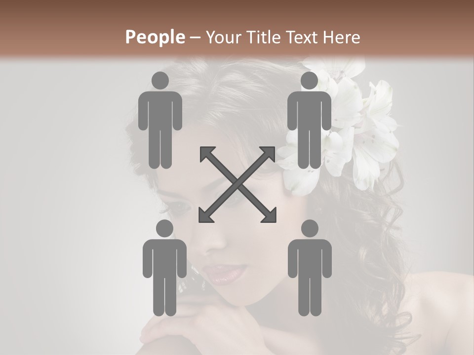 Hairstyle Caucasian Beauty PowerPoint Template