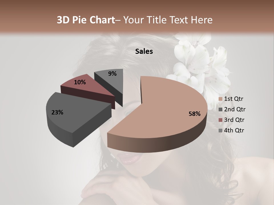 Hairstyle Caucasian Beauty PowerPoint Template