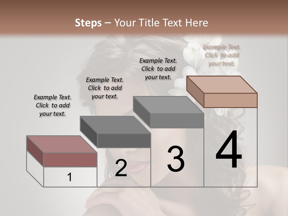 Hairstyle Caucasian Beauty PowerPoint Template