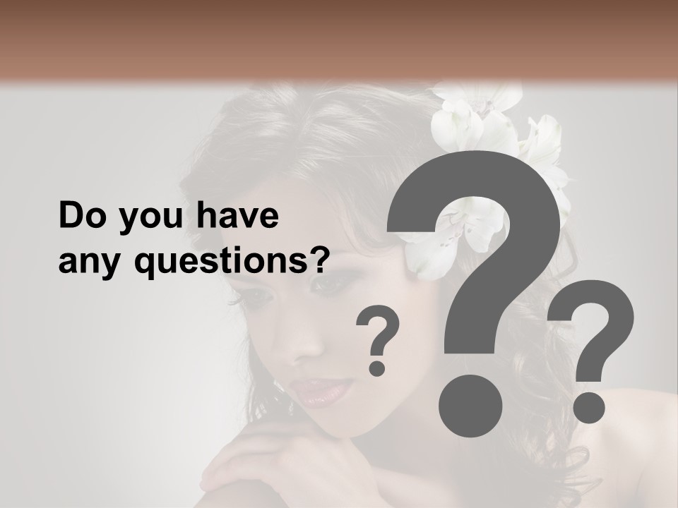 Hairstyle Caucasian Beauty PowerPoint Template