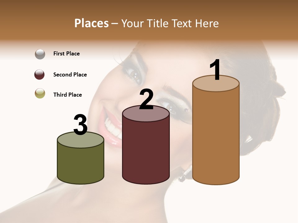 Curly Beauty Happy PowerPoint Template