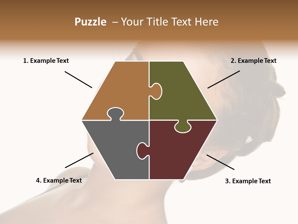 Curly Beauty Happy PowerPoint Template