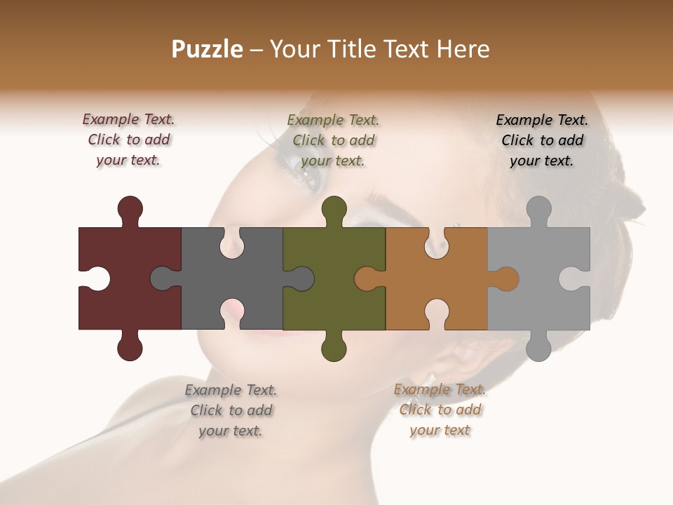 Curly Beauty Happy PowerPoint Template