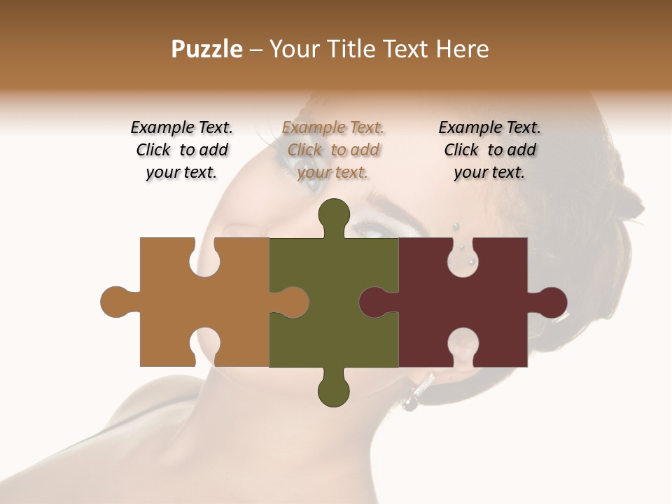 Curly Beauty Happy PowerPoint Template