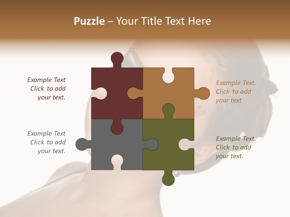 Curly Beauty Happy PowerPoint Template