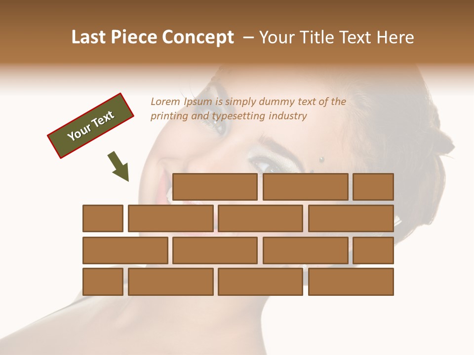 Curly Beauty Happy PowerPoint Template