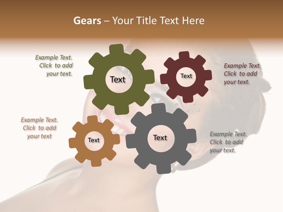 Curly Beauty Happy PowerPoint Template