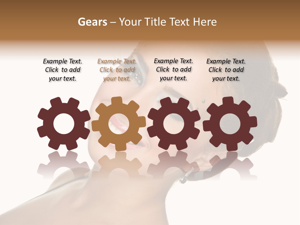 Curly Beauty Happy PowerPoint Template