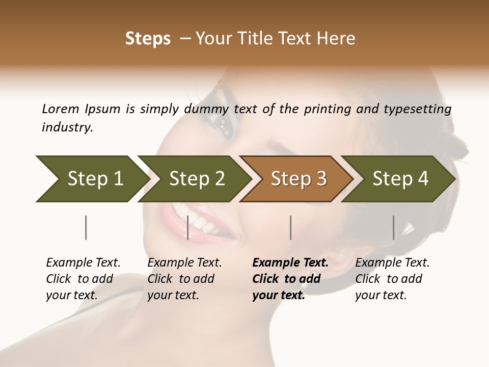 Curly Beauty Happy PowerPoint Template