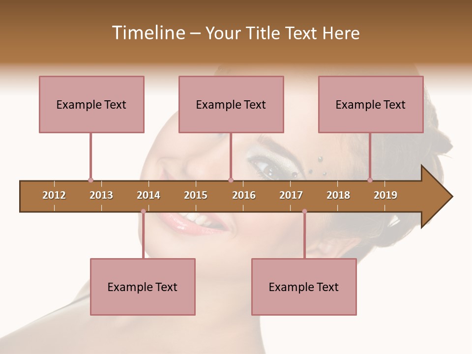 Curly Beauty Happy PowerPoint Template