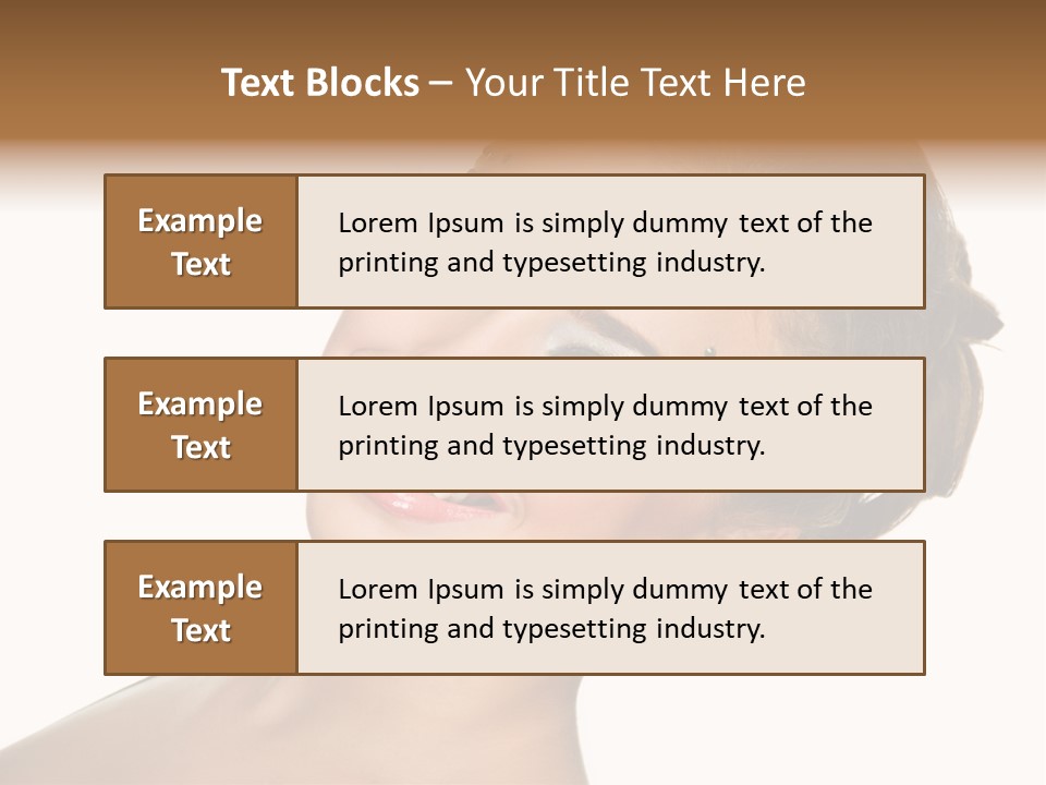 Curly Beauty Happy PowerPoint Template