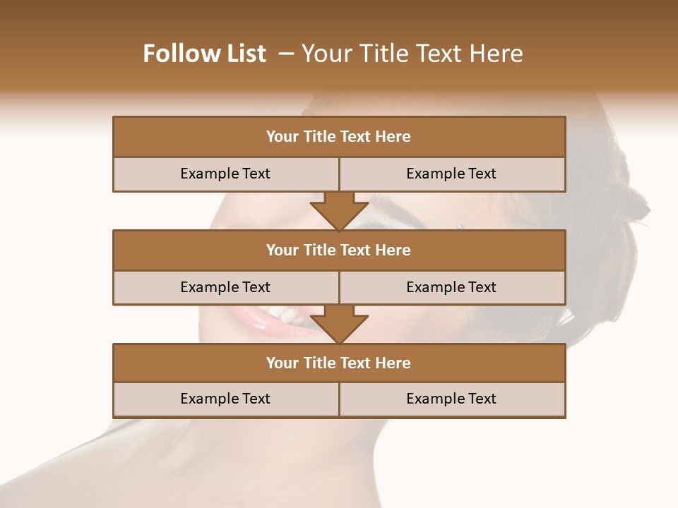 Curly Beauty Happy PowerPoint Template