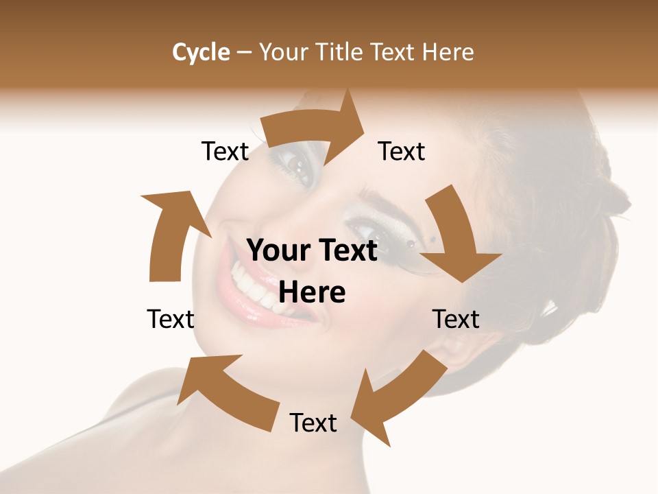 Curly Beauty Happy PowerPoint Template