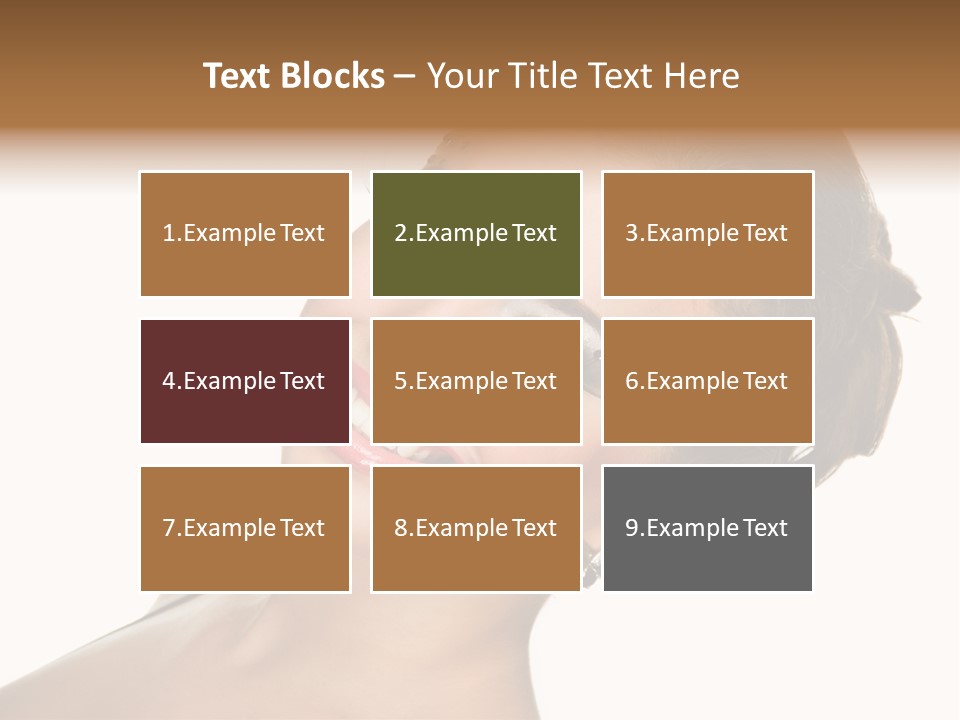 Curly Beauty Happy PowerPoint Template