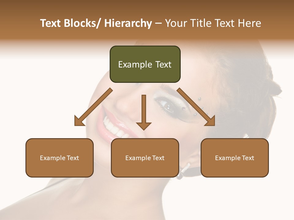 Curly Beauty Happy PowerPoint Template