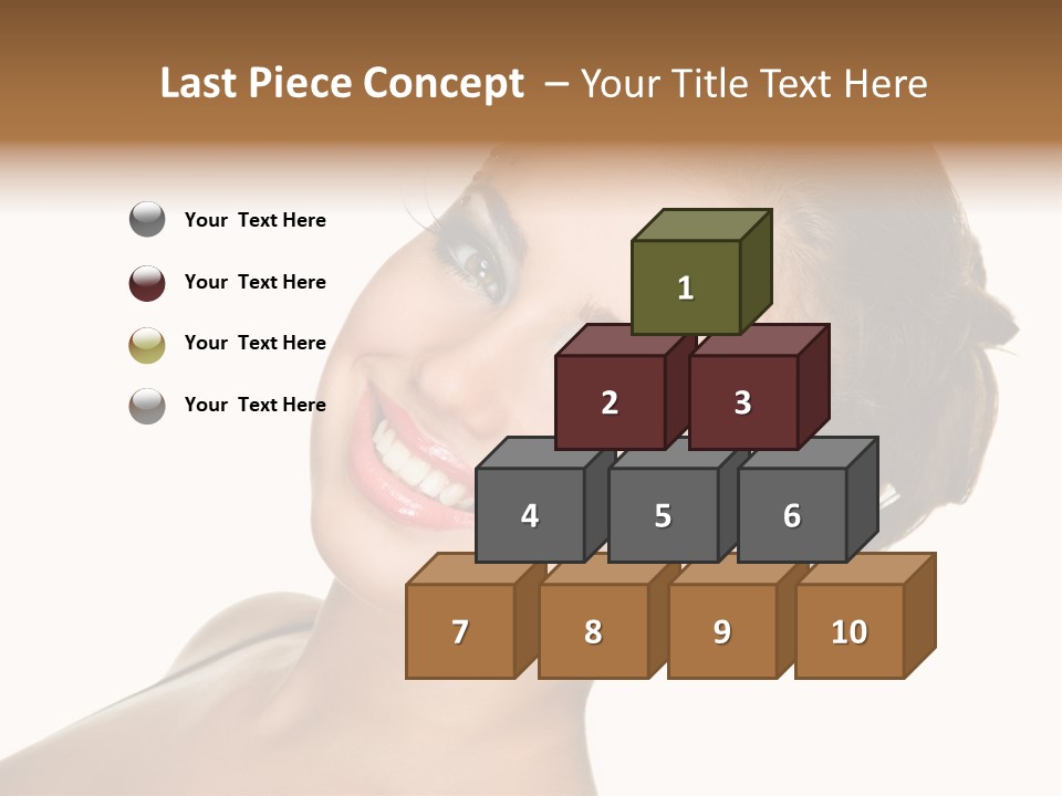 Curly Beauty Happy PowerPoint Template