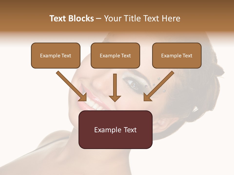 Curly Beauty Happy PowerPoint Template