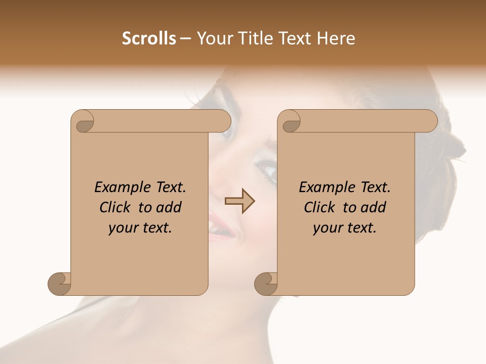 Curly Beauty Happy PowerPoint Template