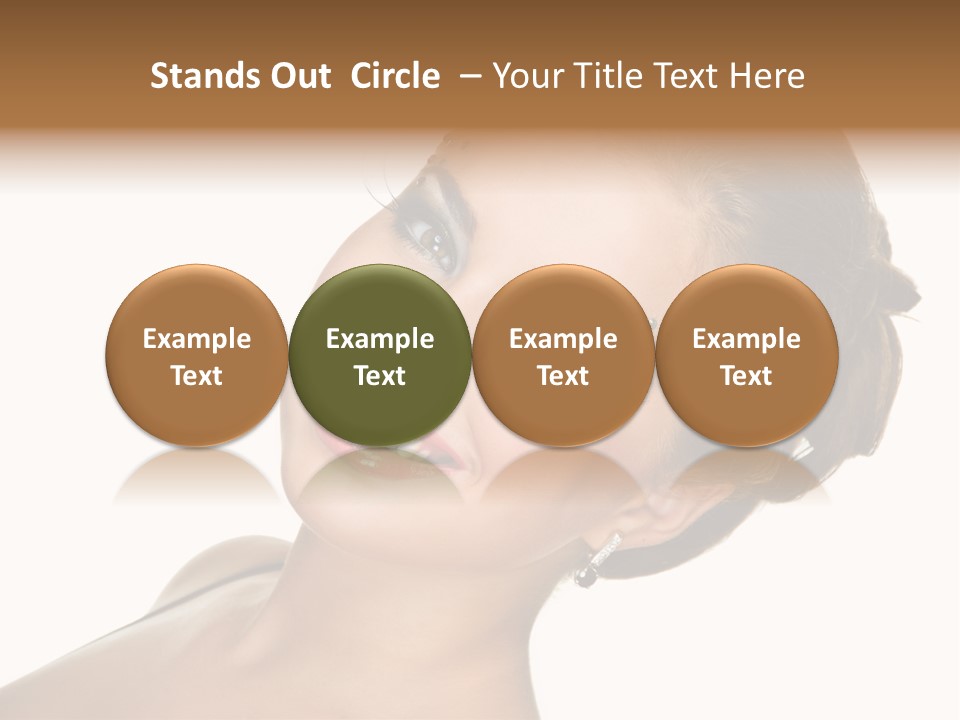 Curly Beauty Happy PowerPoint Template