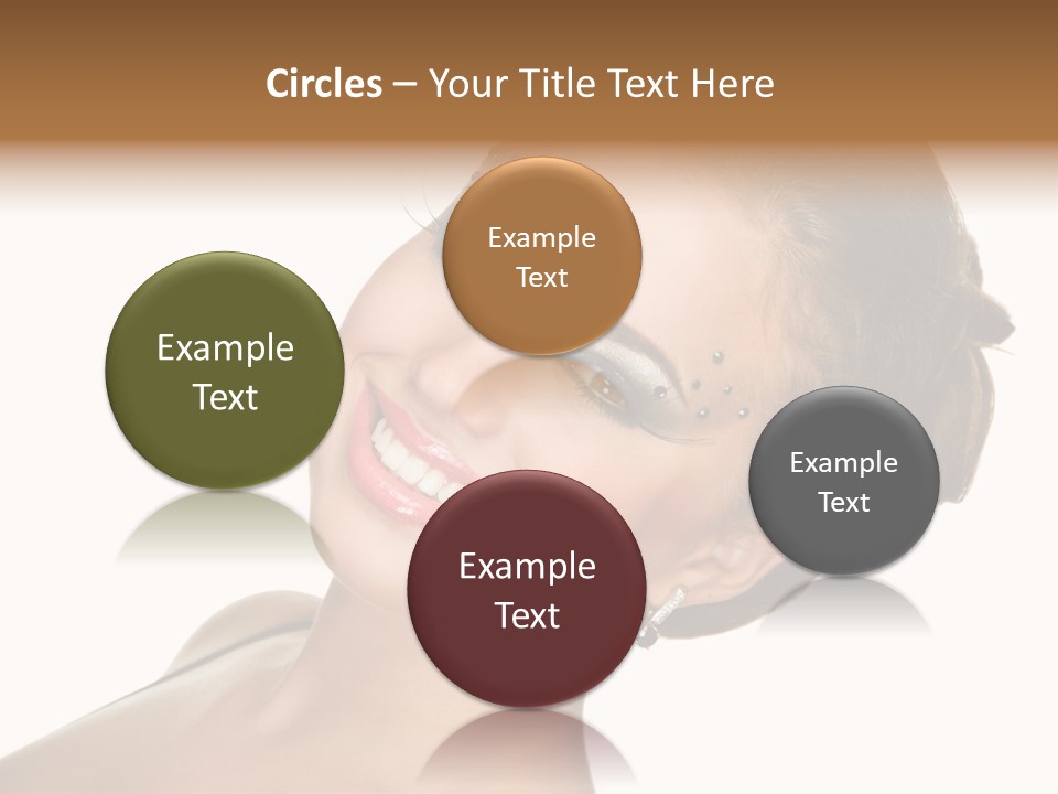 Curly Beauty Happy PowerPoint Template